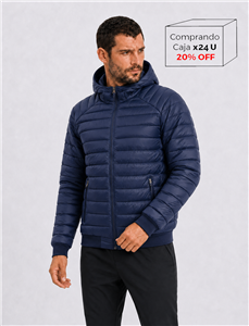 8540 - Campera Puffer Urbana Con Capucha Desmontable